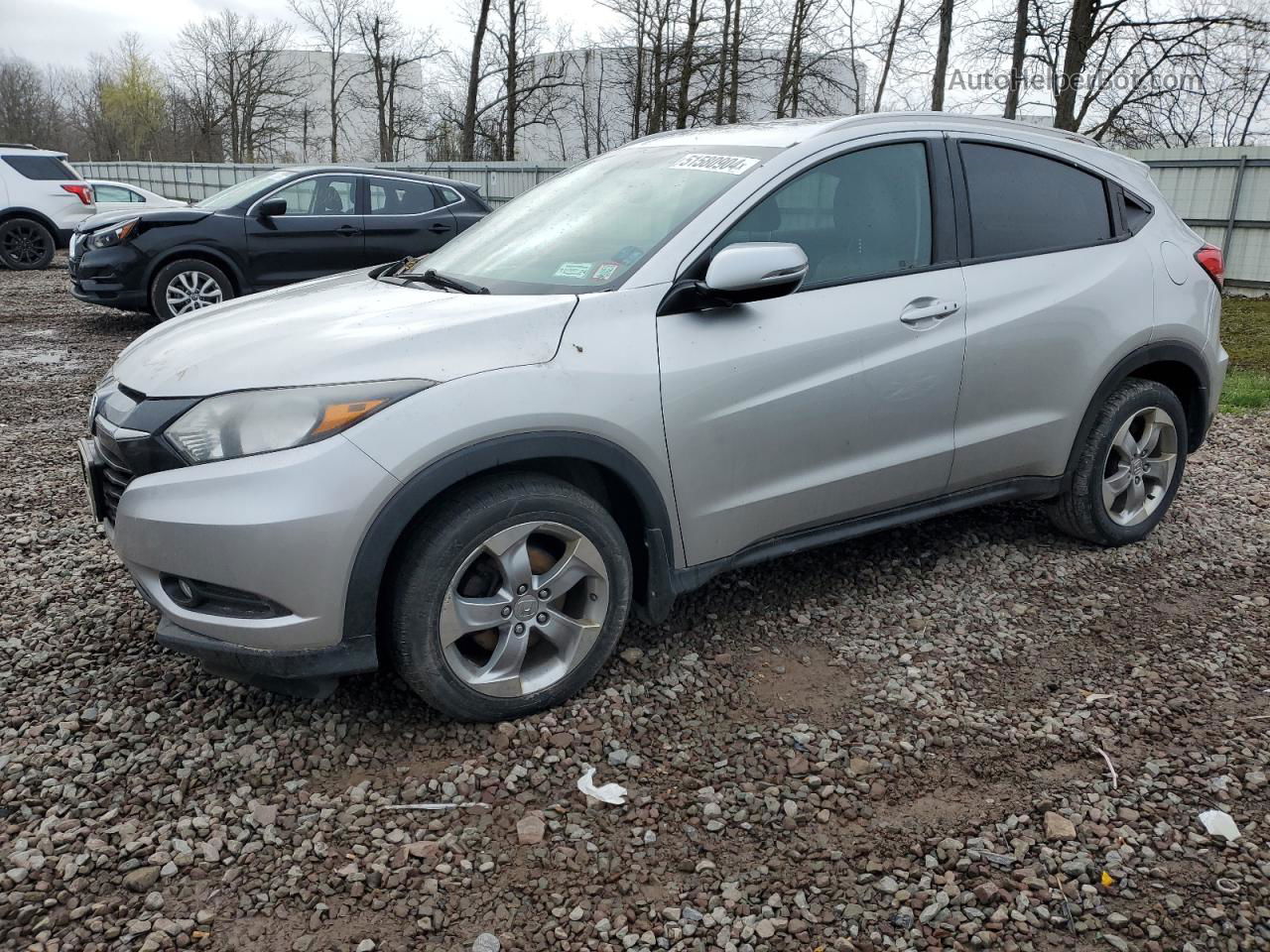 2016 Honda Hr-v Exl Silver vin: 3CZRU6H70GM766442