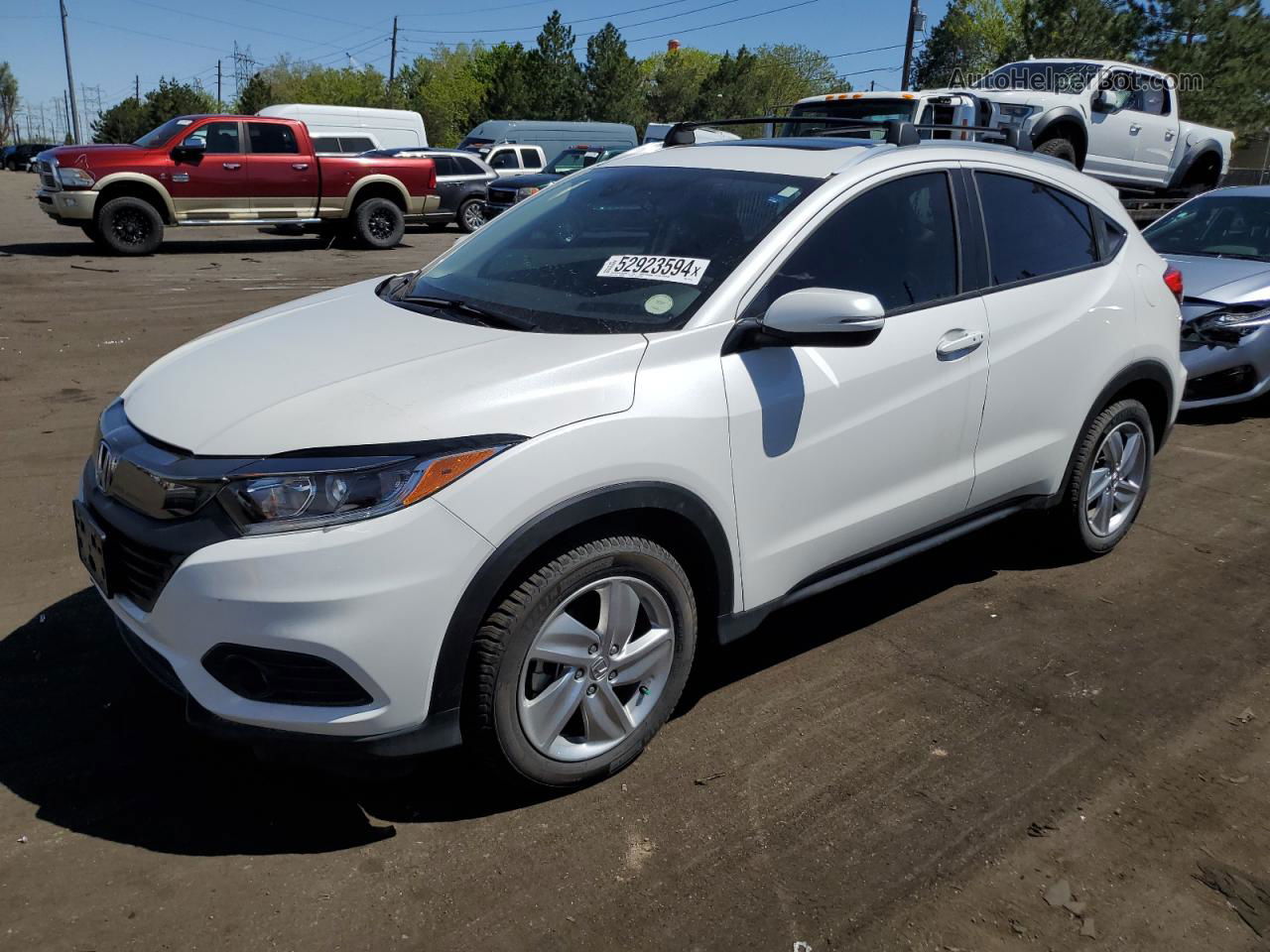 2019 Honda Hr-v Exl Белый vin: 3CZRU6H70KM723194