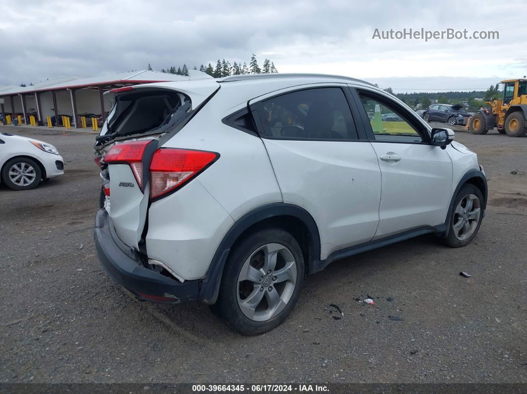 2016 Honda Hr-v Ex-l White vin: 3CZRU6H71GM742540