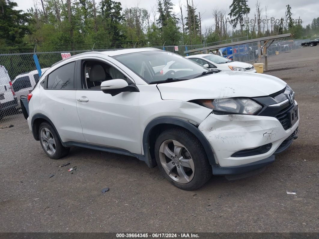 2016 Honda Hr-v Ex-l White vin: 3CZRU6H71GM742540