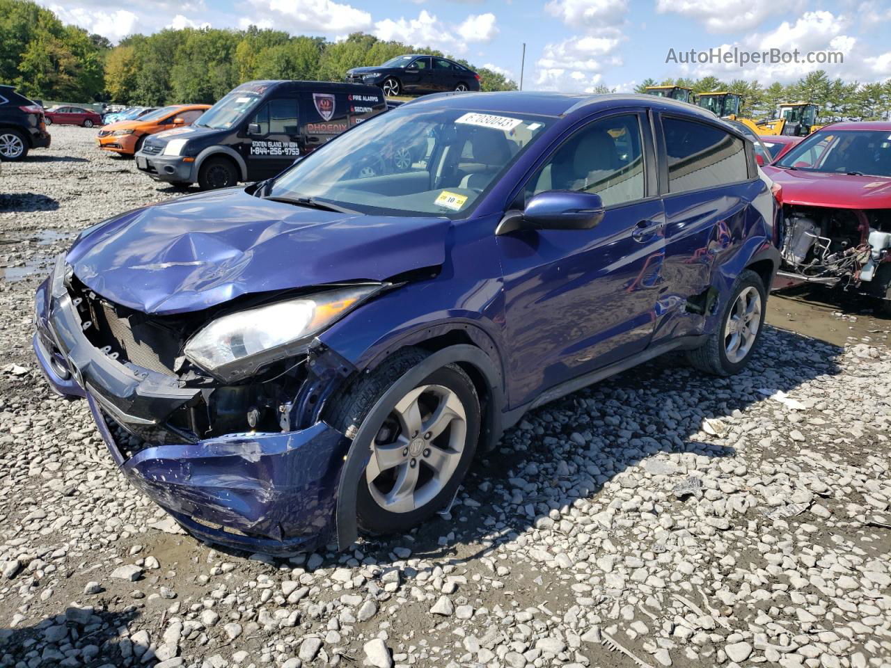 2016 Honda Hr-v Exl Blue vin: 3CZRU6H71GM763999