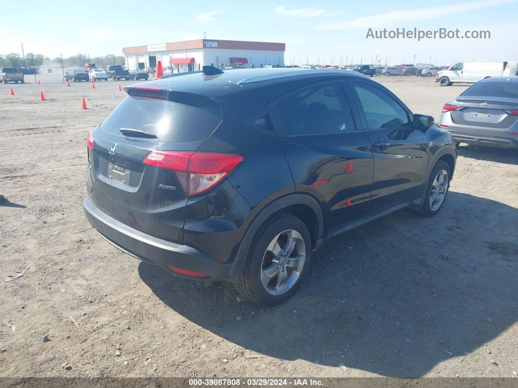 2017 Honda Hr-v Ex-l Black vin: 3CZRU6H71HM706901