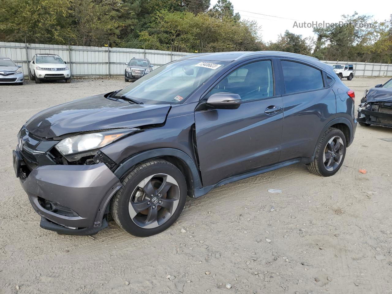 2018 Honda Hr-v Exl Gray vin: 3CZRU6H71JM704099