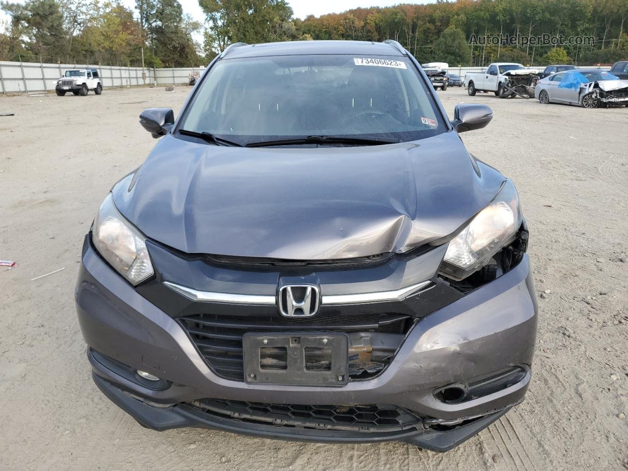 2018 Honda Hr-v Exl Gray vin: 3CZRU6H71JM704099