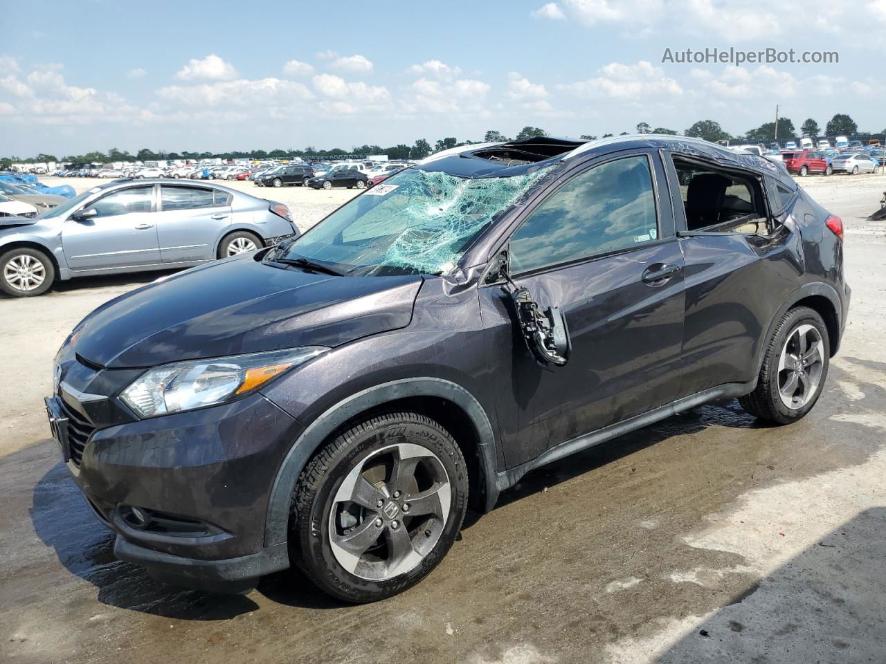 2018 Honda Hr-v Exl Gray vin: 3CZRU6H71JM715846