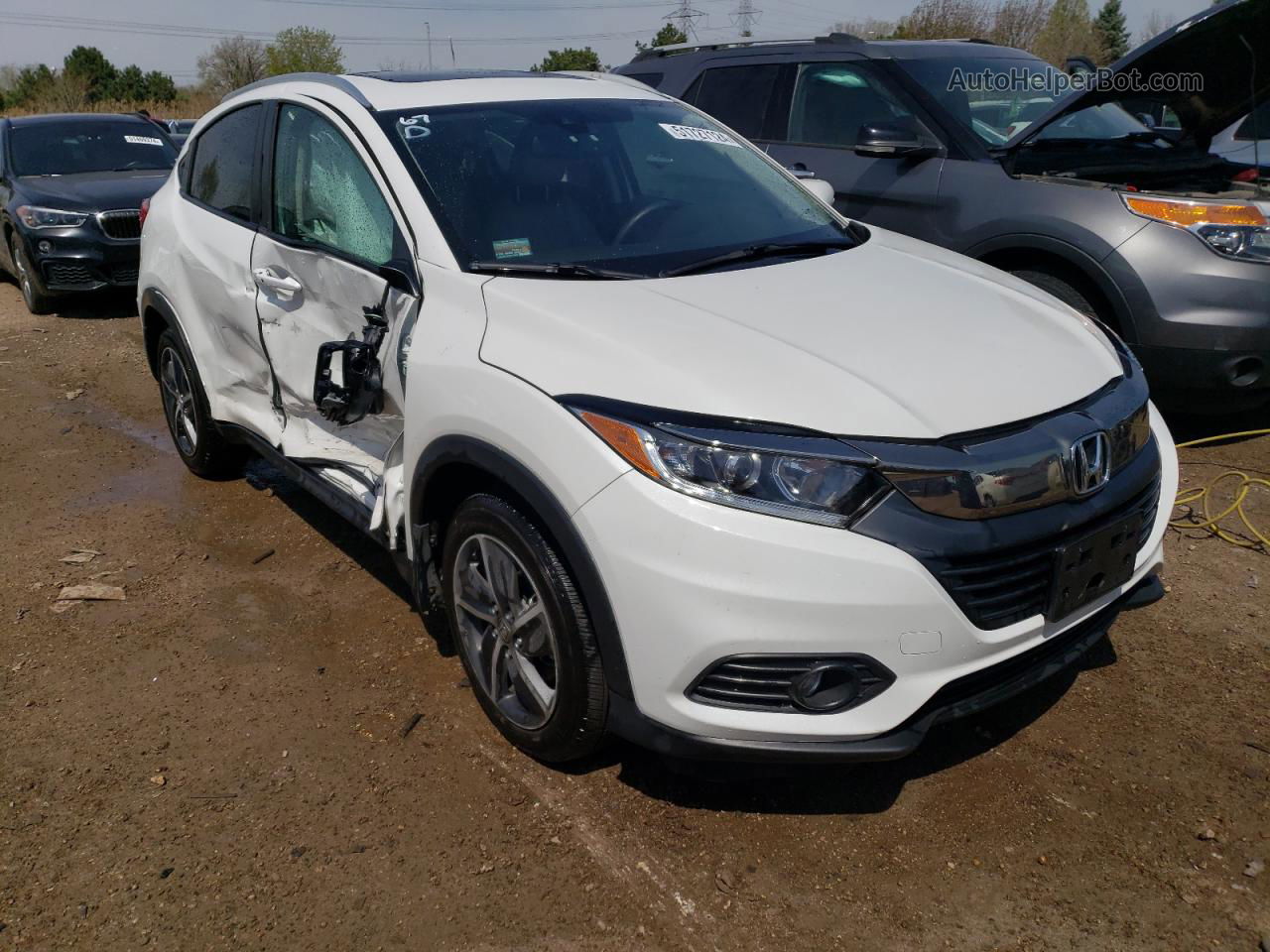 2021 Honda Hr-v Exl White vin: 3CZRU6H72MM730134