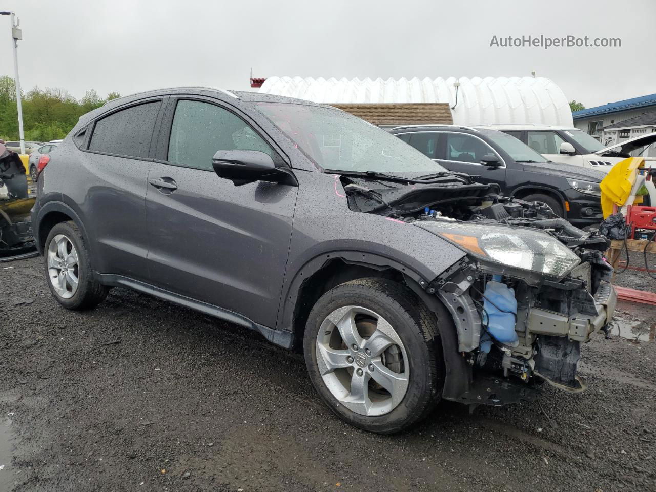 2016 Honda Hr-v Exl Серый vin: 3CZRU6H73GM700662