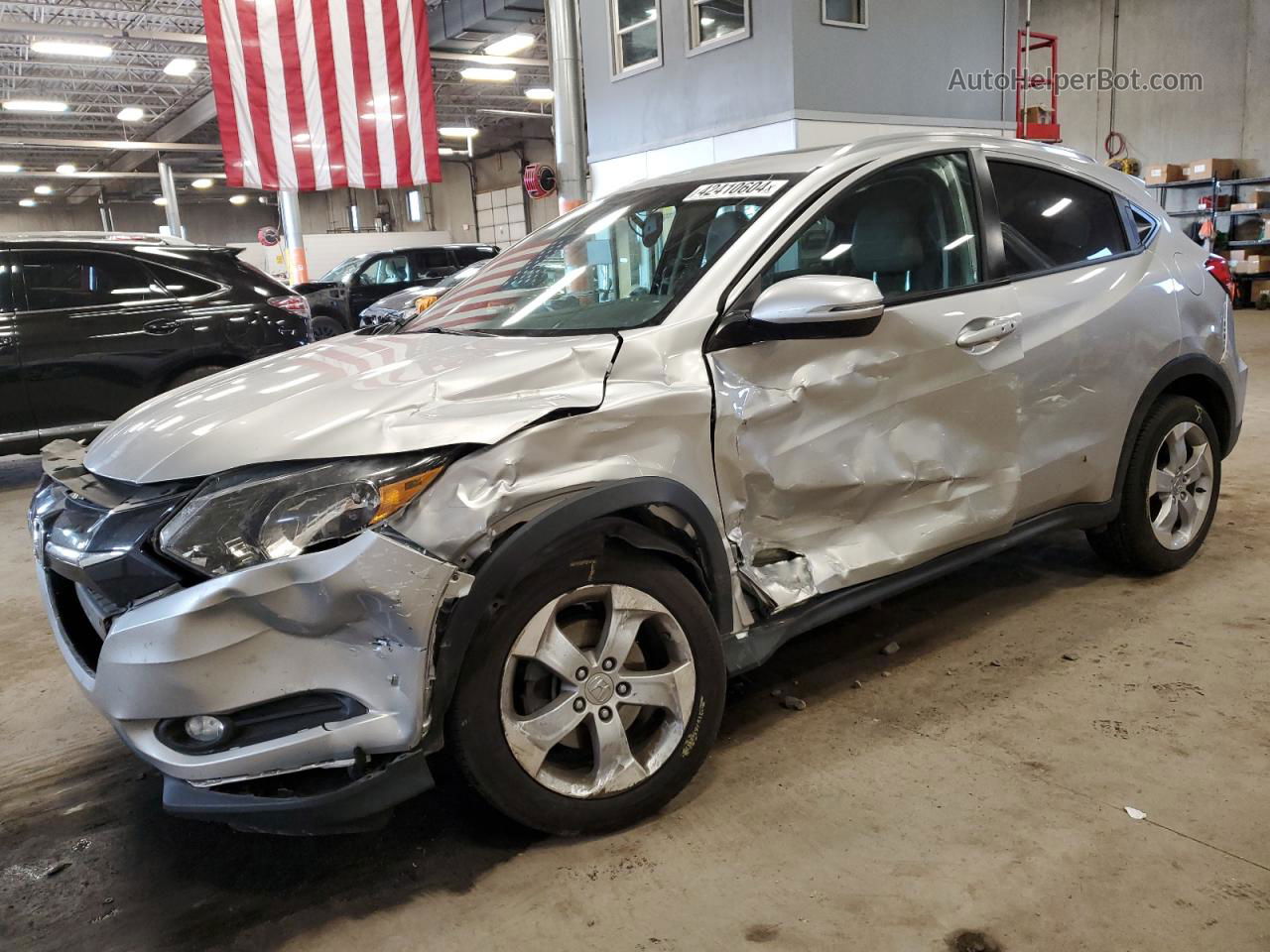 2016 Honda Hr-v Exl Silver vin: 3CZRU6H73GM726386