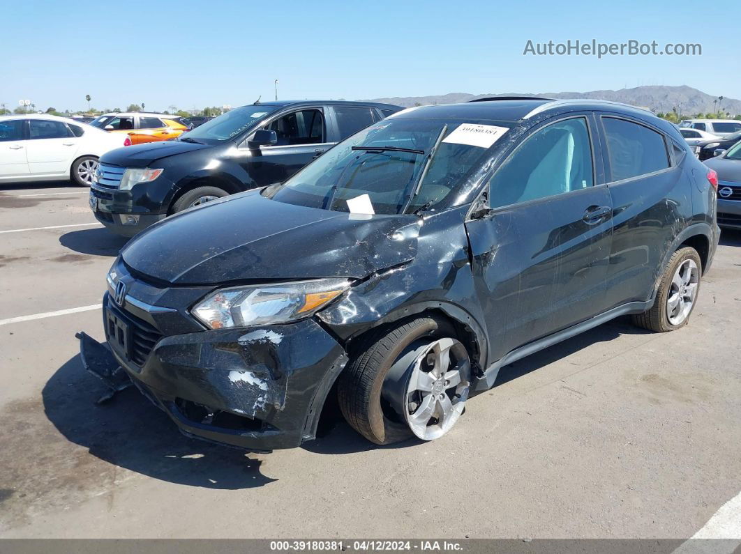 2016 Honda Hr-v Ex-l Black vin: 3CZRU6H73GM761431