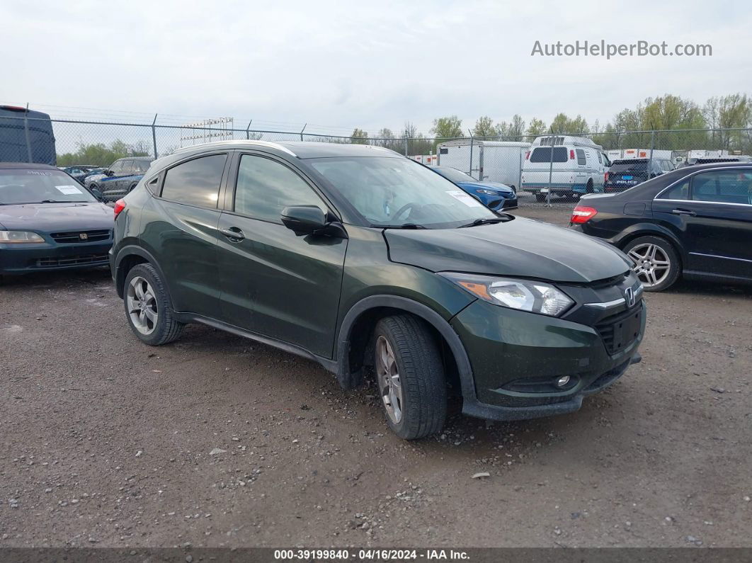 2016 Honda Hr-v Ex-l Green vin: 3CZRU6H73GM764166