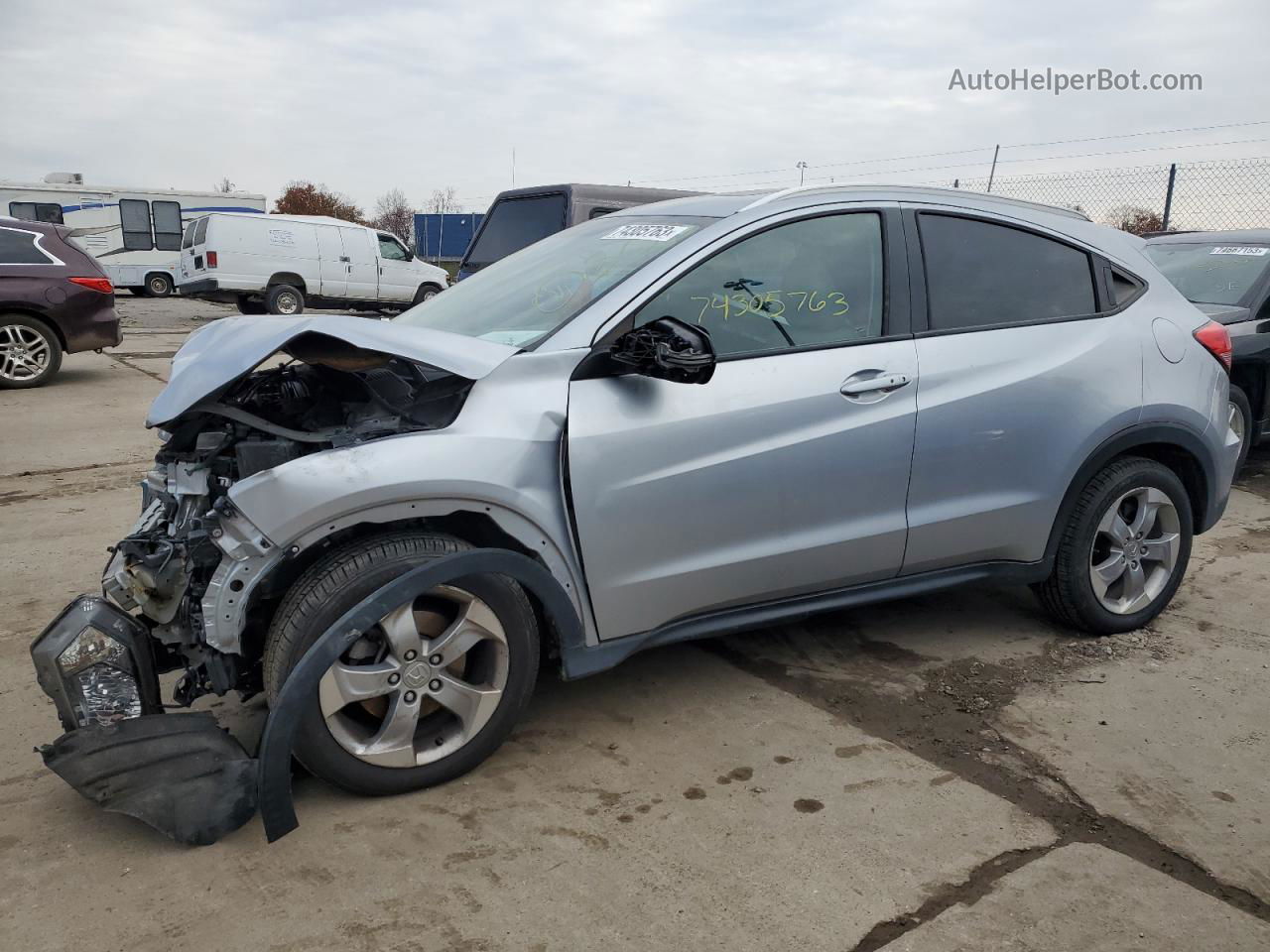 2017 Honda Hr-v Exl Silver vin: 3CZRU6H73HM720508