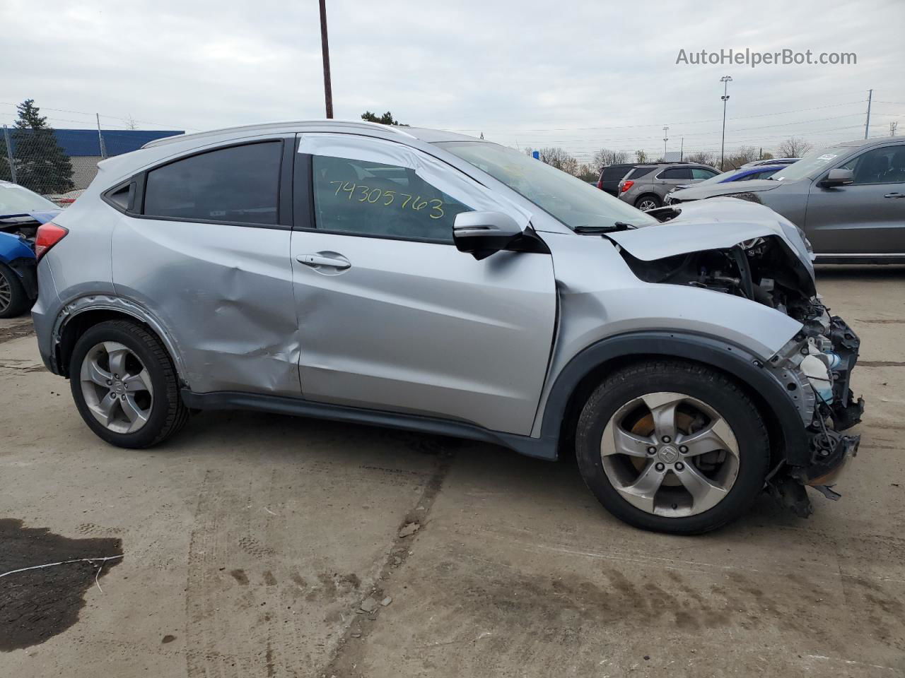 2017 Honda Hr-v Exl Silver vin: 3CZRU6H73HM720508