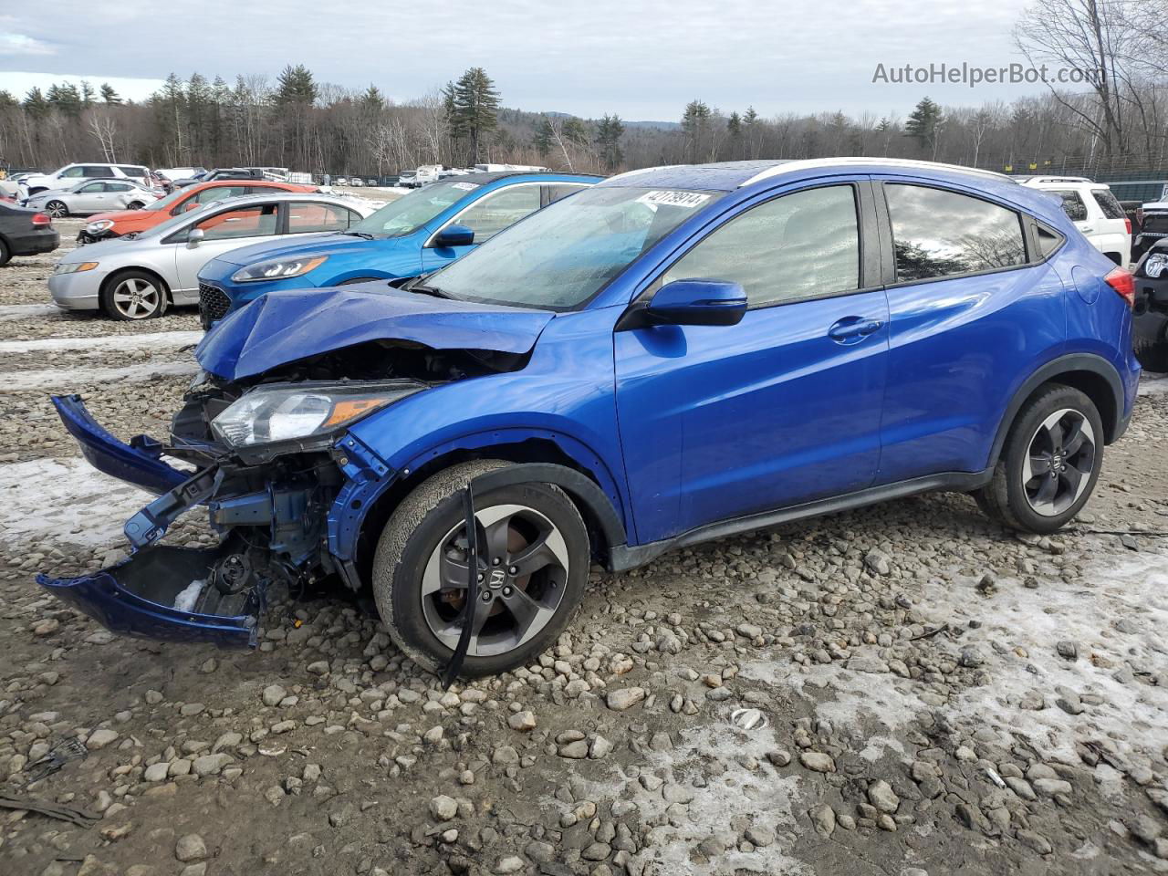 2018 Honda Hr-v Exl Blue vin: 3CZRU6H73JM705822