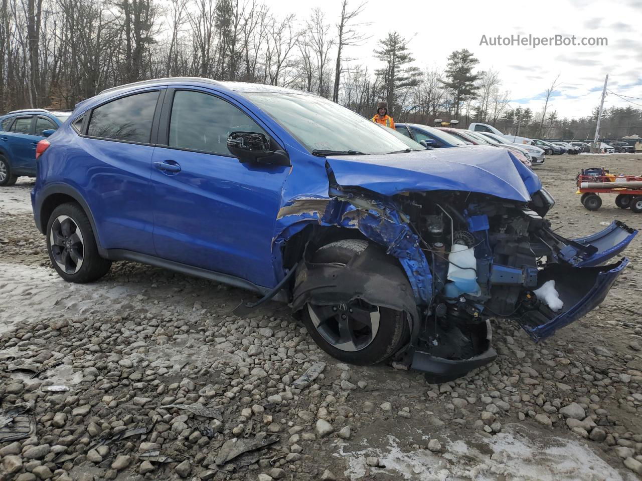 2018 Honda Hr-v Exl Blue vin: 3CZRU6H73JM705822