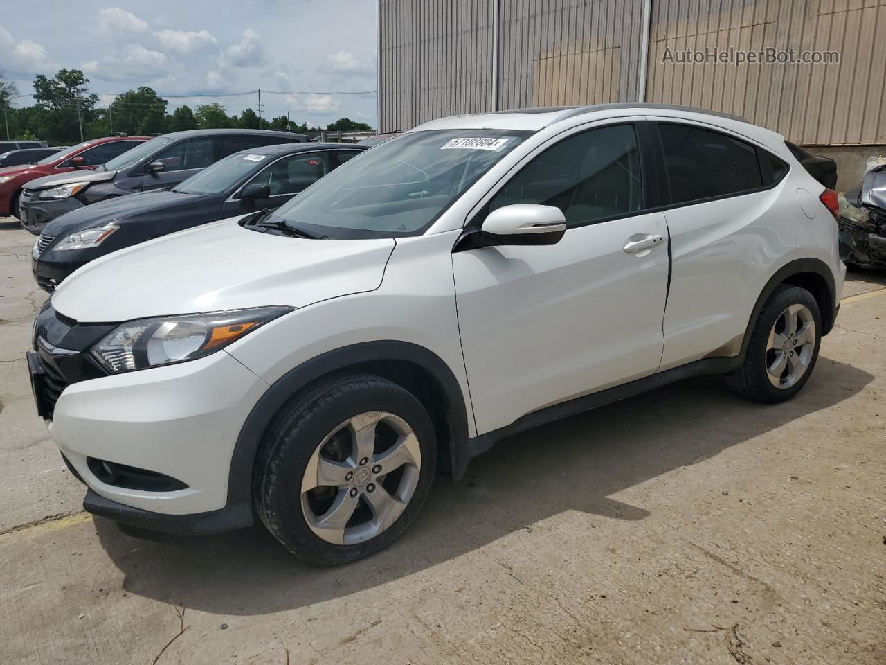 2016 Honda Hr-v Exl White vin: 3CZRU6H74GM700511