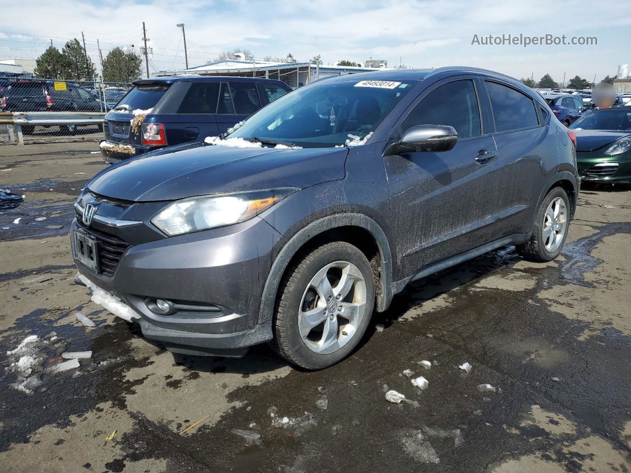 2016 Honda Hr-v Exl Серый vin: 3CZRU6H74GM730754