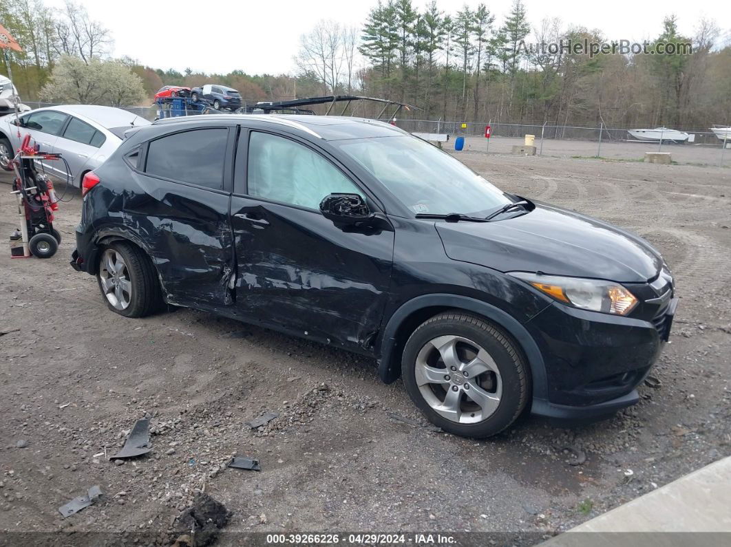 2016 Honda Hr-v Ex-l Black vin: 3CZRU6H74GM738031