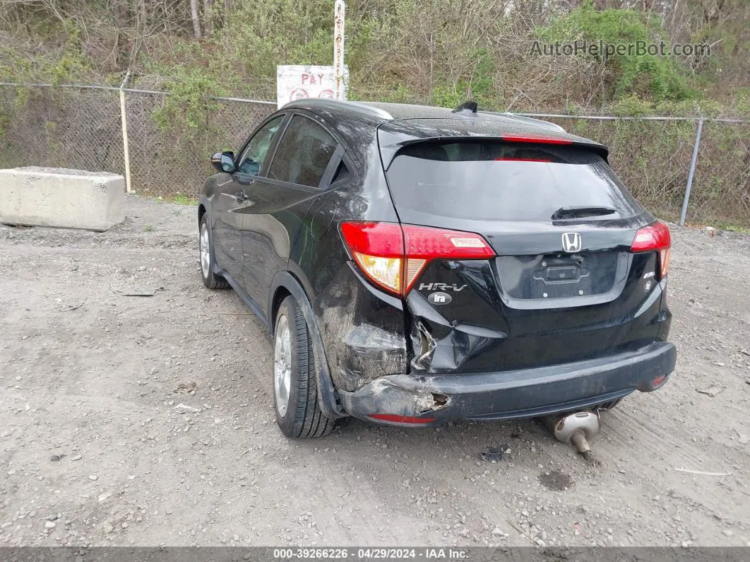 2016 Honda Hr-v Ex-l Black vin: 3CZRU6H74GM738031