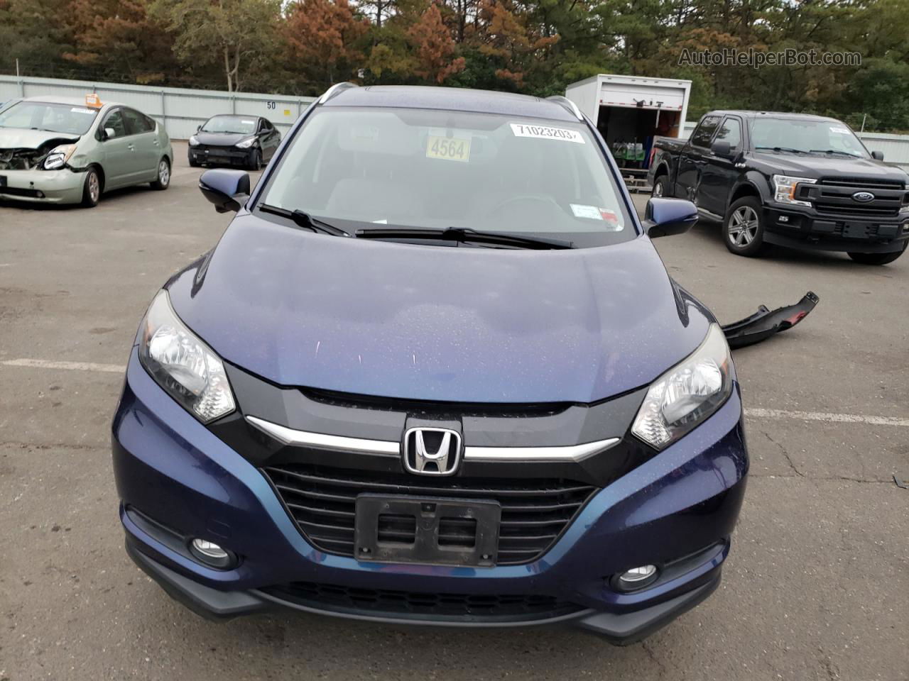 2017 Honda Hr-v Exl Blue vin: 3CZRU6H74HM722252