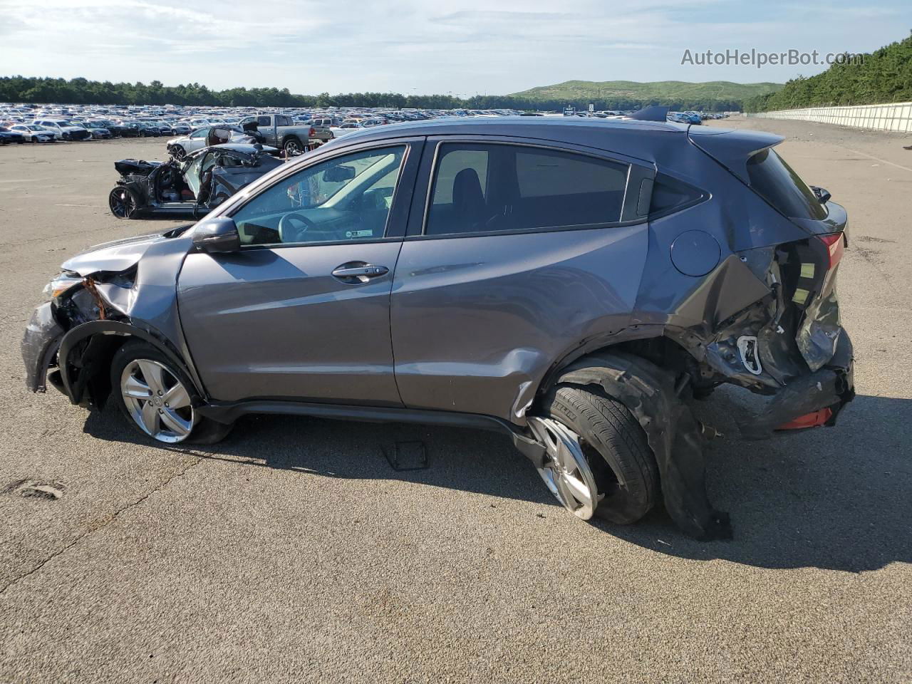 2019 Honda Hr-v Exl Gray vin: 3CZRU6H74KM715292