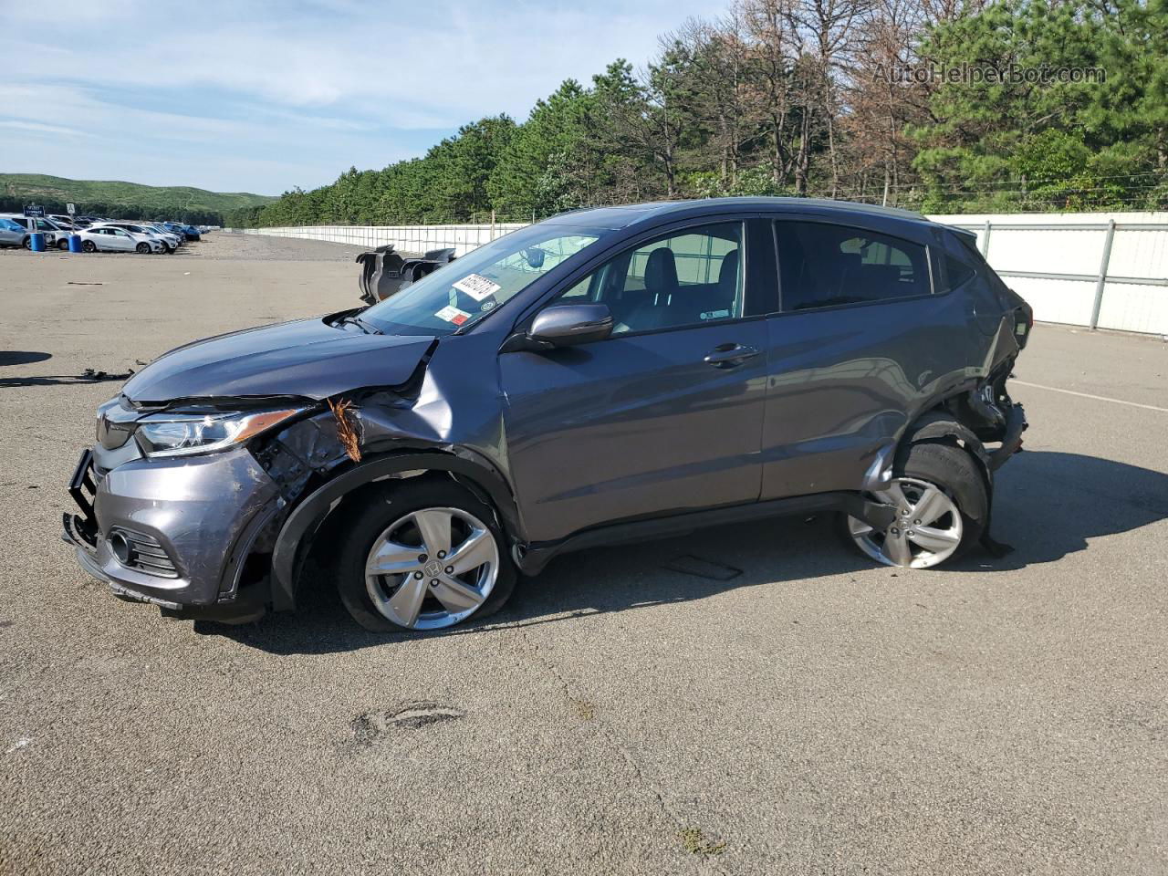 2019 Honda Hr-v Exl Gray vin: 3CZRU6H74KM715292