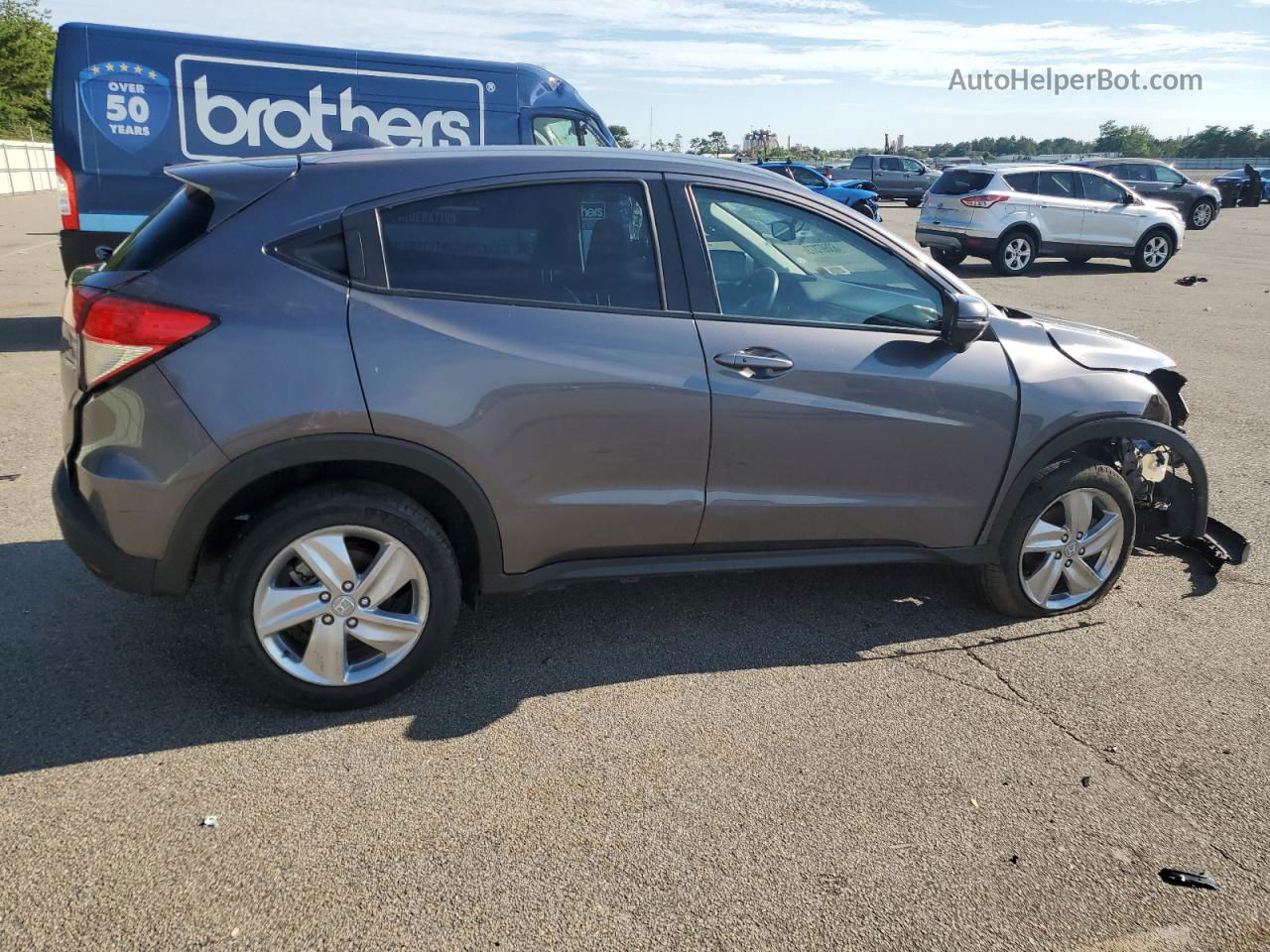 2019 Honda Hr-v Exl Gray vin: 3CZRU6H74KM715292