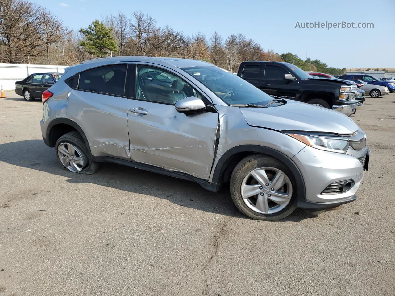 2019 Honda Hr-v Exl Silver vin: 3CZRU6H74KM717897