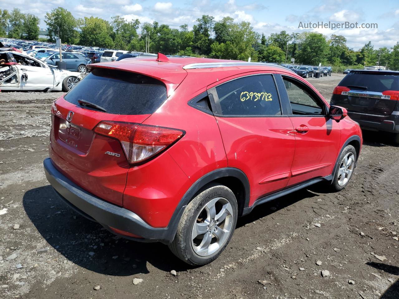 2016 Honda Hr-v Exl Red vin: 3CZRU6H75GM745683