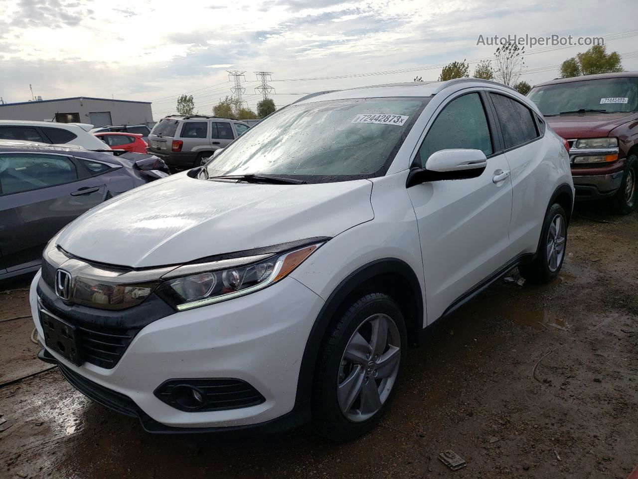 2019 Honda Hr-v Exl White vin: 3CZRU6H75KM719920