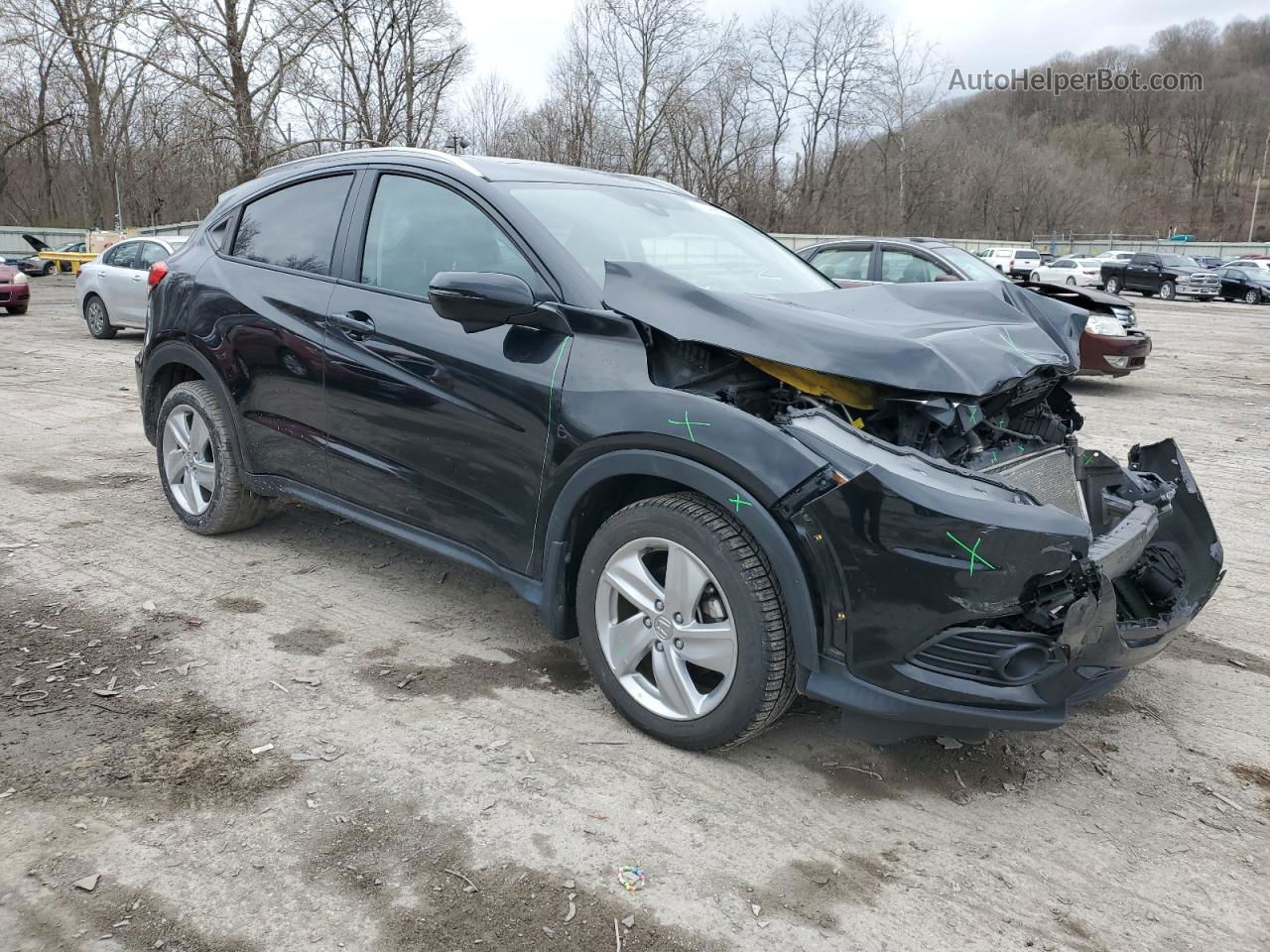 2019 Honda Hr-v Exl Black vin: 3CZRU6H75KM724454