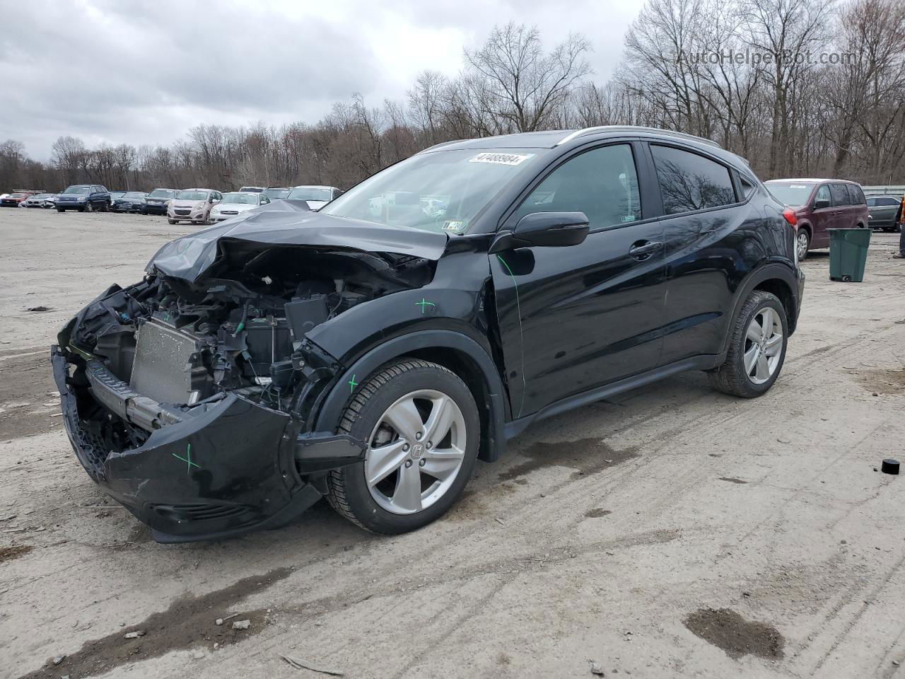 2019 Honda Hr-v Exl Black vin: 3CZRU6H75KM724454