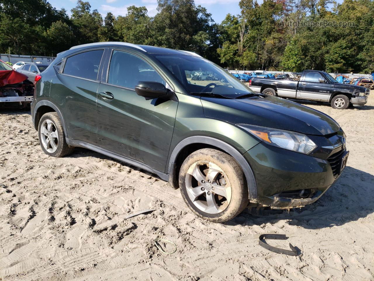 2017 Honda Hr-v Exl Green vin: 3CZRU6H76HM715688