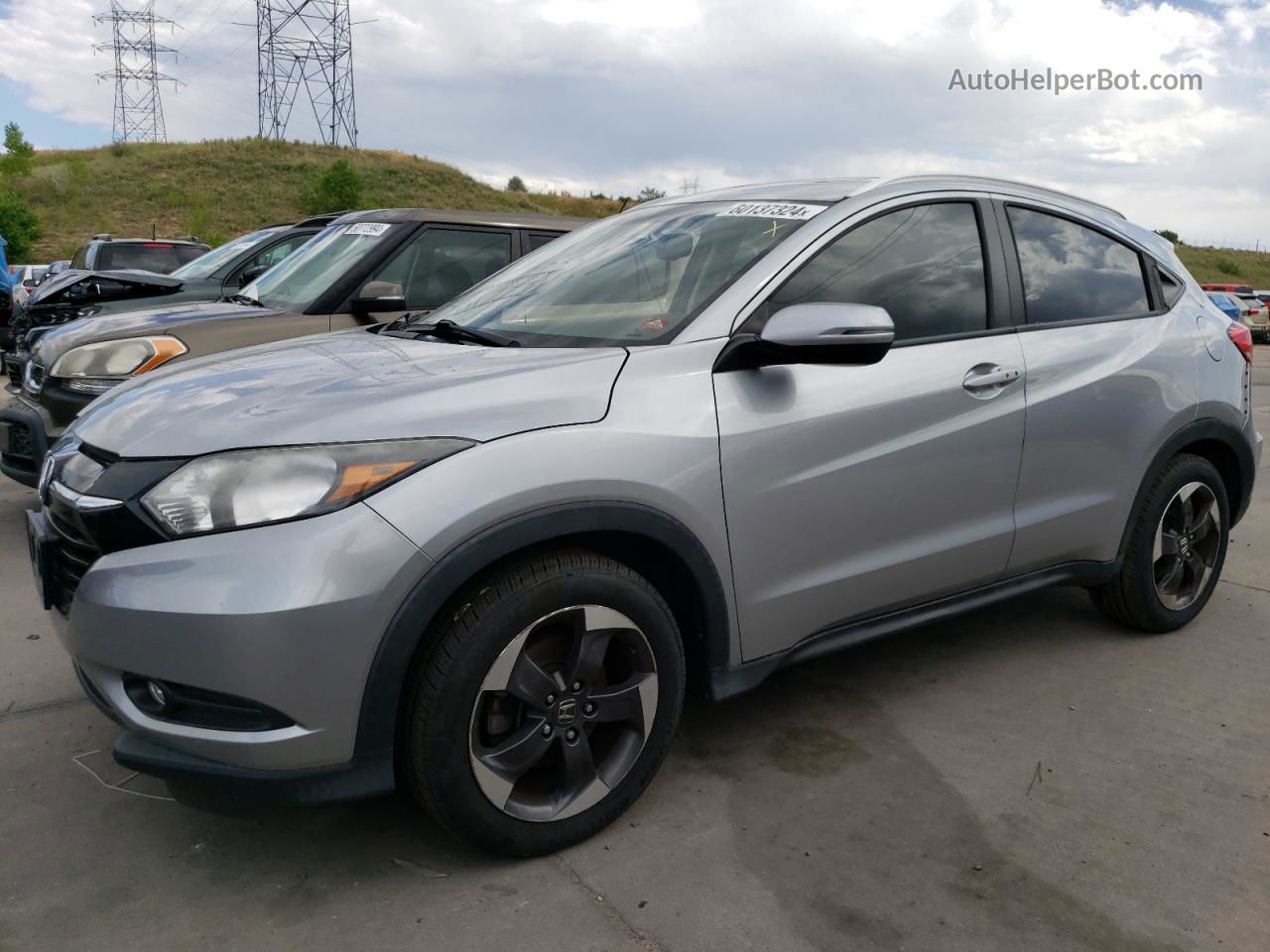 2018 Honda Hr-v Exl Silver vin: 3CZRU6H76JM704115