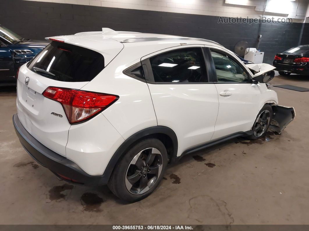 2018 Honda Hr-v Ex-l White vin: 3CZRU6H76JM707337