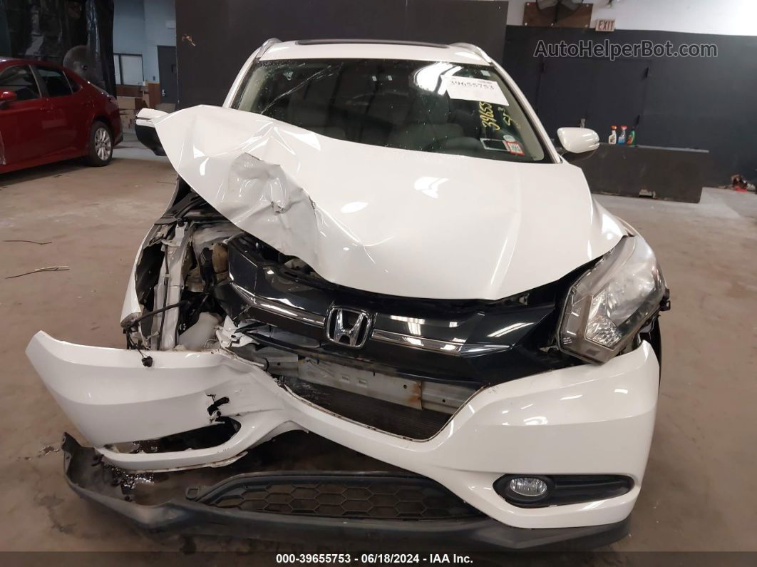 2018 Honda Hr-v Ex-l White vin: 3CZRU6H76JM707337