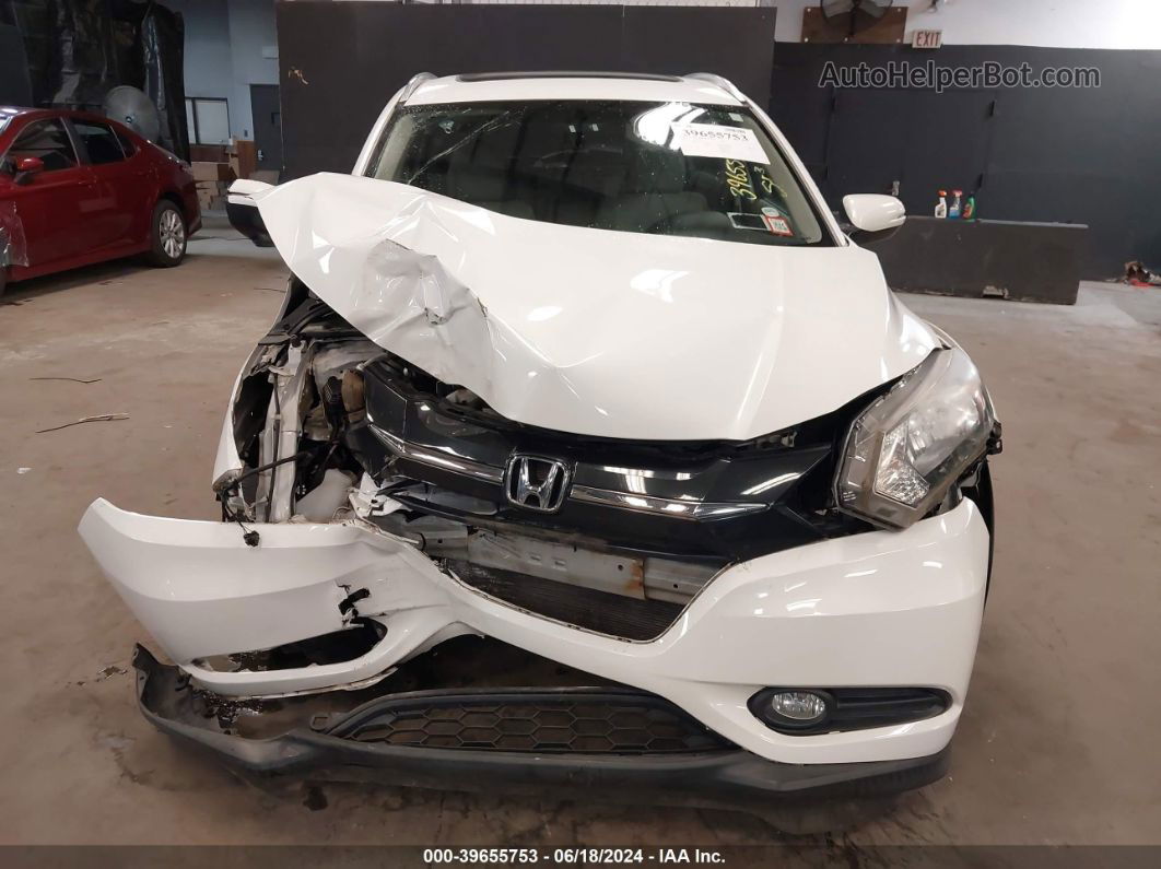 2018 Honda Hr-v Ex-l White vin: 3CZRU6H76JM707337