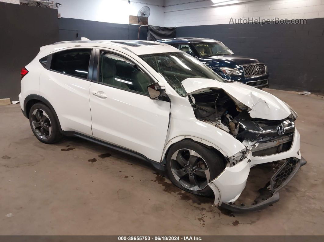 2018 Honda Hr-v Ex-l White vin: 3CZRU6H76JM707337