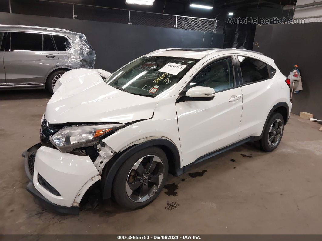 2018 Honda Hr-v Ex-l White vin: 3CZRU6H76JM707337