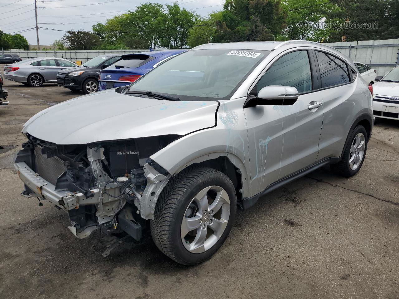 2016 Honda Hr-v Exl Silver vin: 3CZRU6H77GM754045