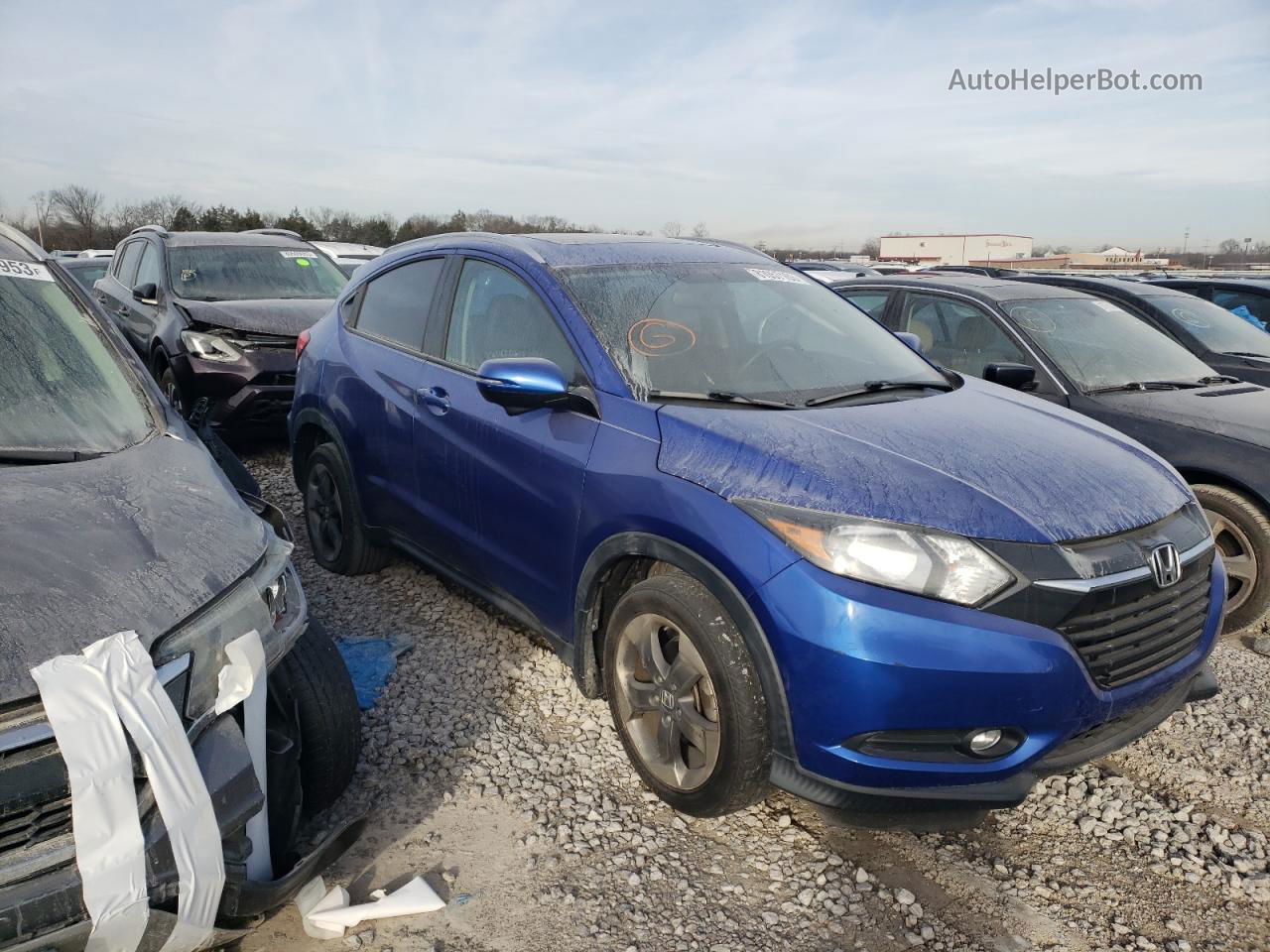 2018 Honda Hr-v Exl Blue vin: 3CZRU6H77JM701532