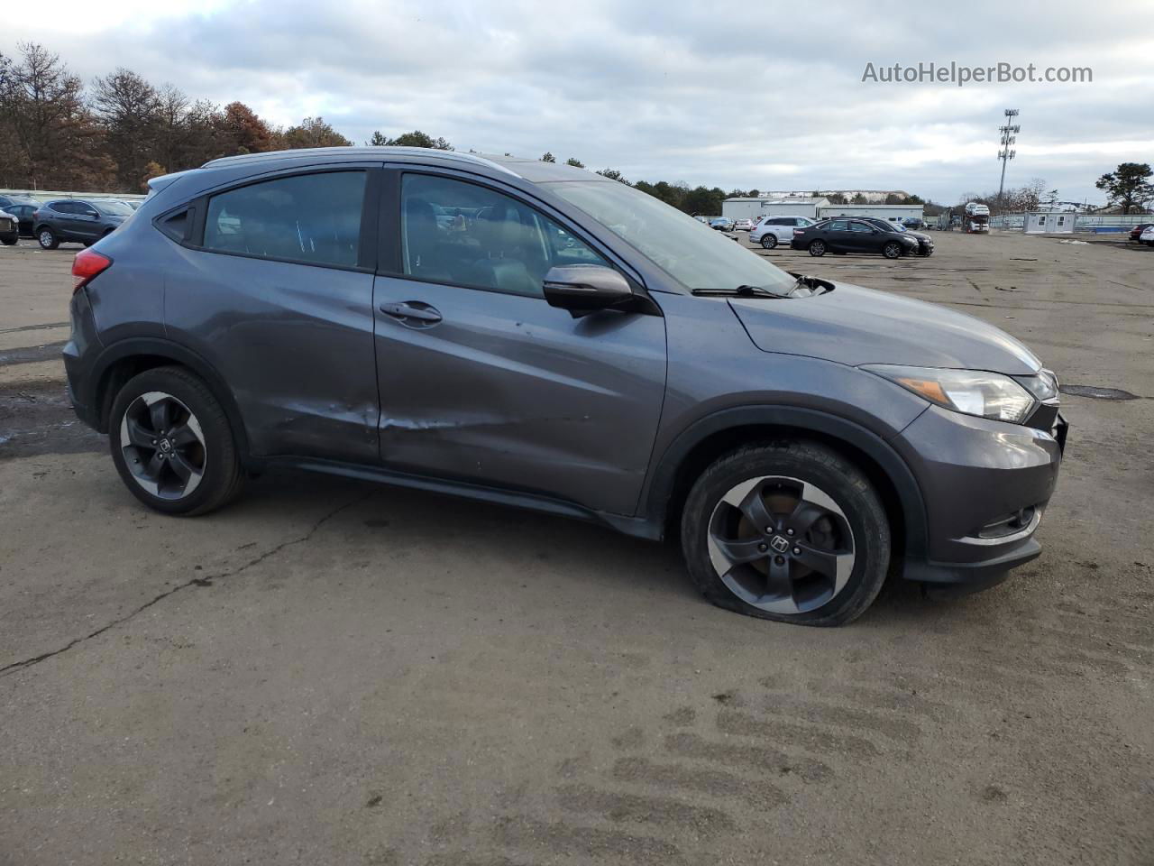 2018 Honda Hr-v Exl Gray vin: 3CZRU6H77JM708299