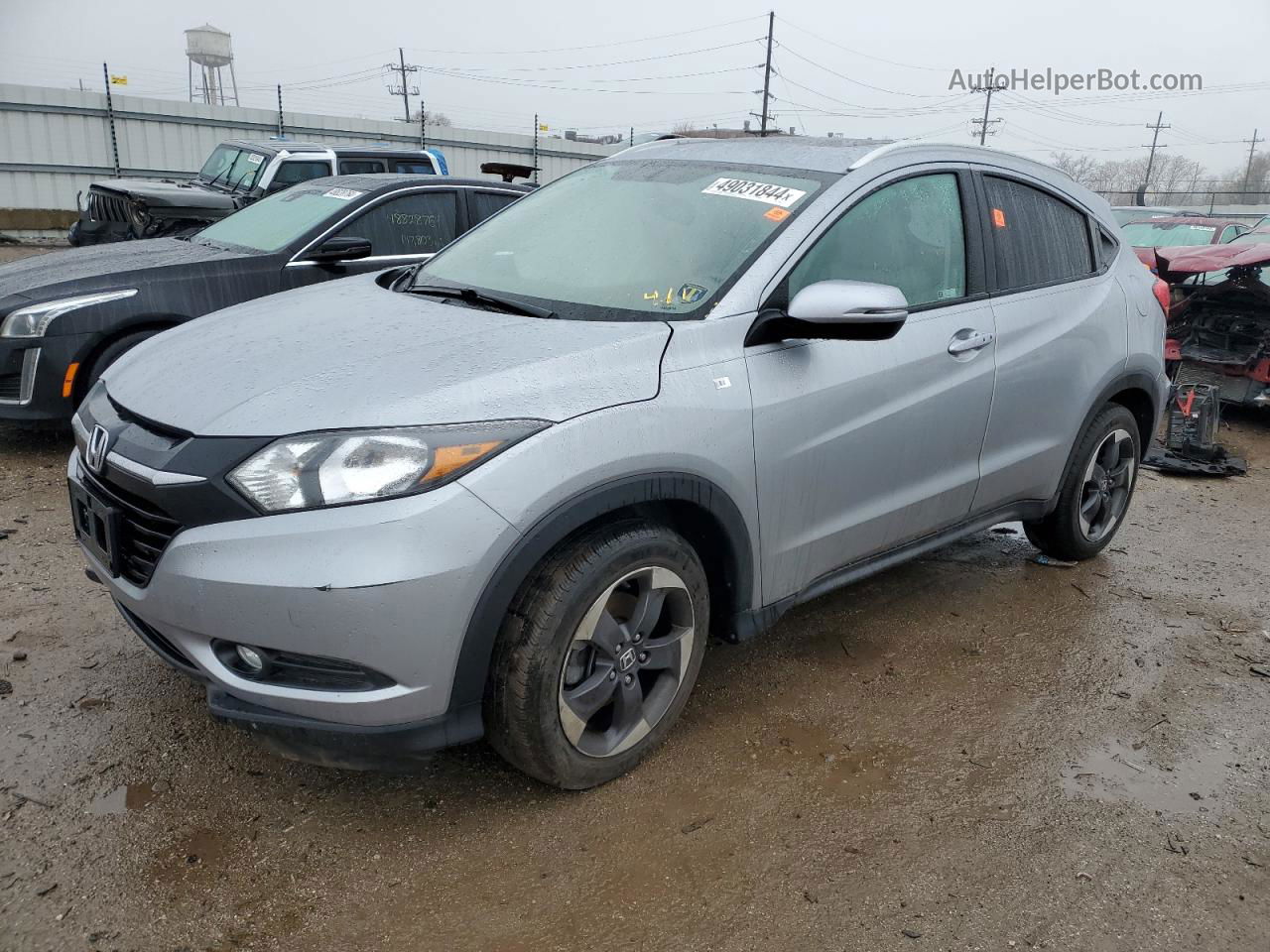 2018 Honda Hr-v Exl Silver vin: 3CZRU6H77JM713048