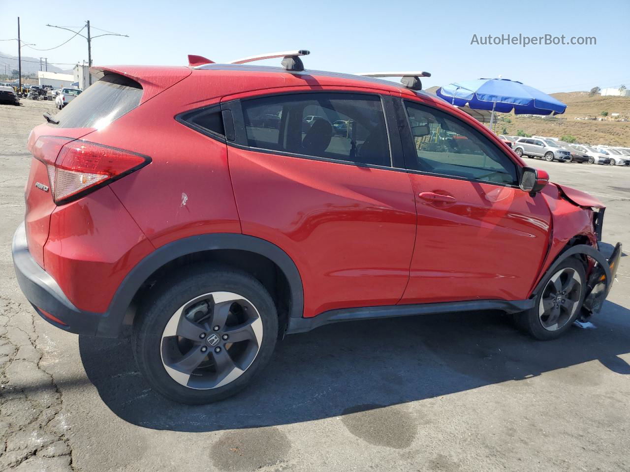 2018 Honda Hr-v Exl Red vin: 3CZRU6H77JM718038