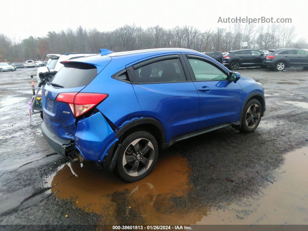 2018 Honda Hr-v Ex-l Blue vin: 3CZRU6H77JM727533