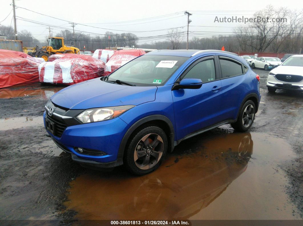 2018 Honda Hr-v Ex-l Blue vin: 3CZRU6H77JM727533