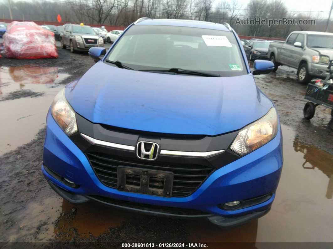 2018 Honda Hr-v Ex-l Blue vin: 3CZRU6H77JM727533