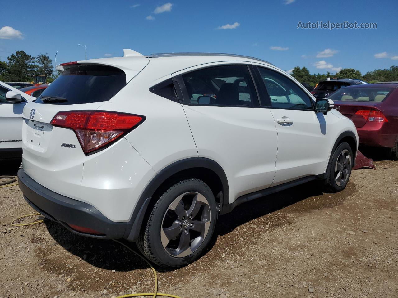 2018 Honda Hr-v Exl Белый vin: 3CZRU6H79JM722351