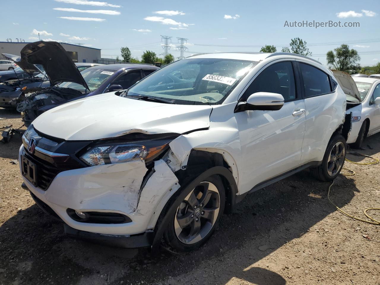 2018 Honda Hr-v Exl White vin: 3CZRU6H79JM722351