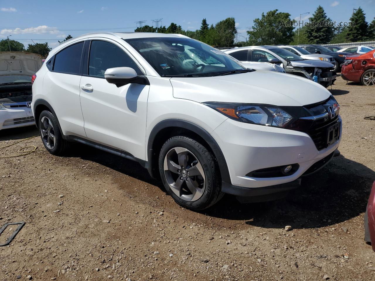 2018 Honda Hr-v Exl Белый vin: 3CZRU6H79JM722351