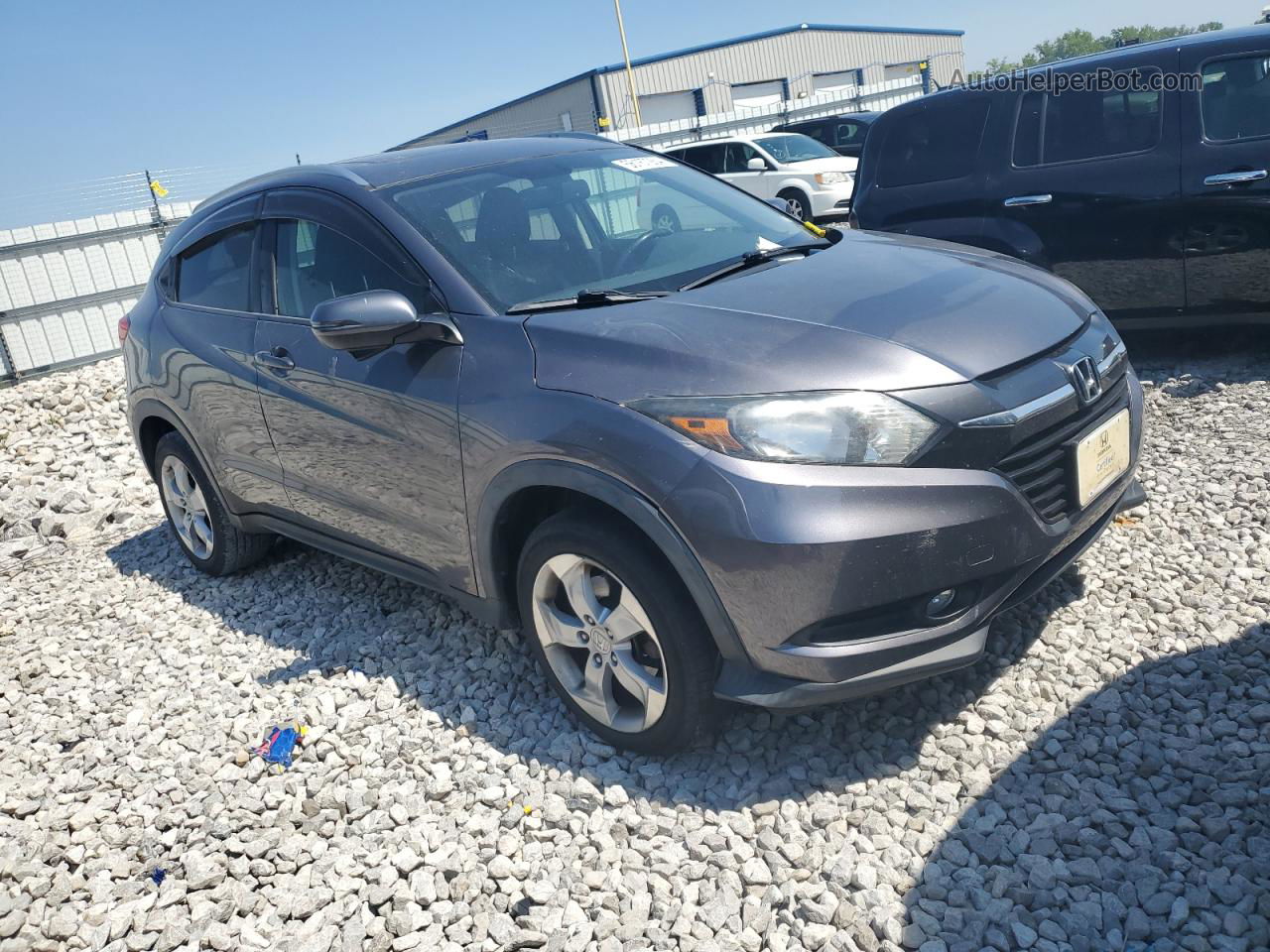 2016 Honda Hr-v Exl Gray vin: 3CZRU6H7XGM700111